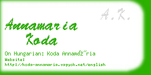 annamaria koda business card